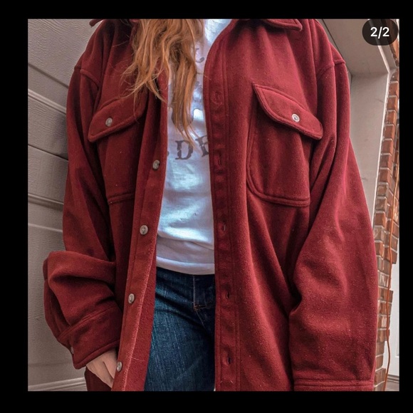 Oversized Soft Red Jacket - Picture 2 of 2